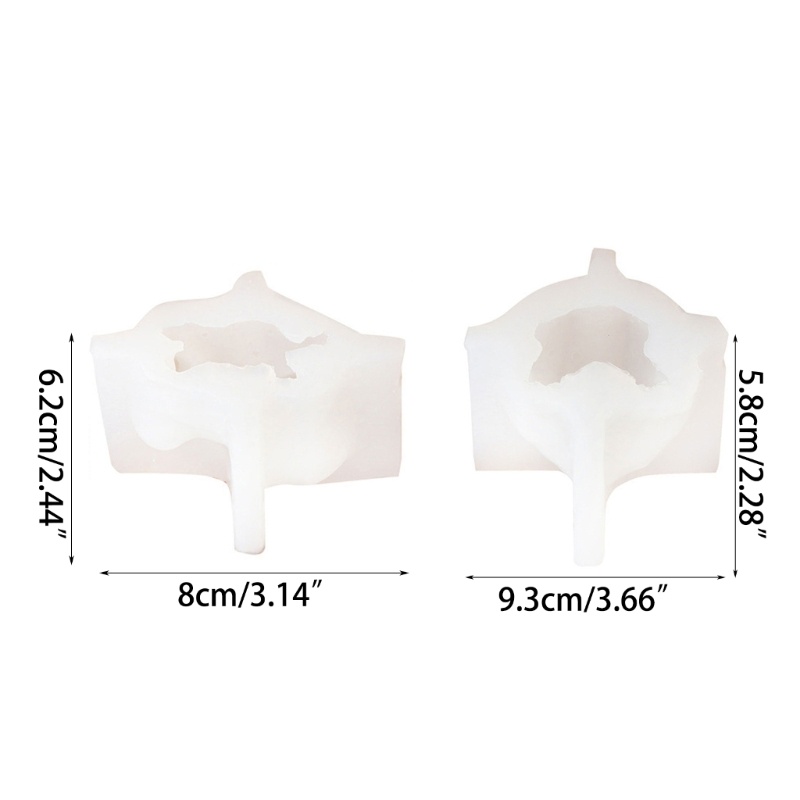 Inste Khuôn Silicon Làm Nến Xà Phòng resin Hình Động Vật Dễ Thương Trang Trí Nhà Cửa / Quà Tặng Giáng Sinh diy