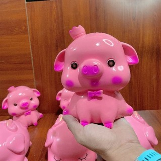Lợn tiết kiệm lợn cute lợn đeo nơ hồng dễ thương MCK