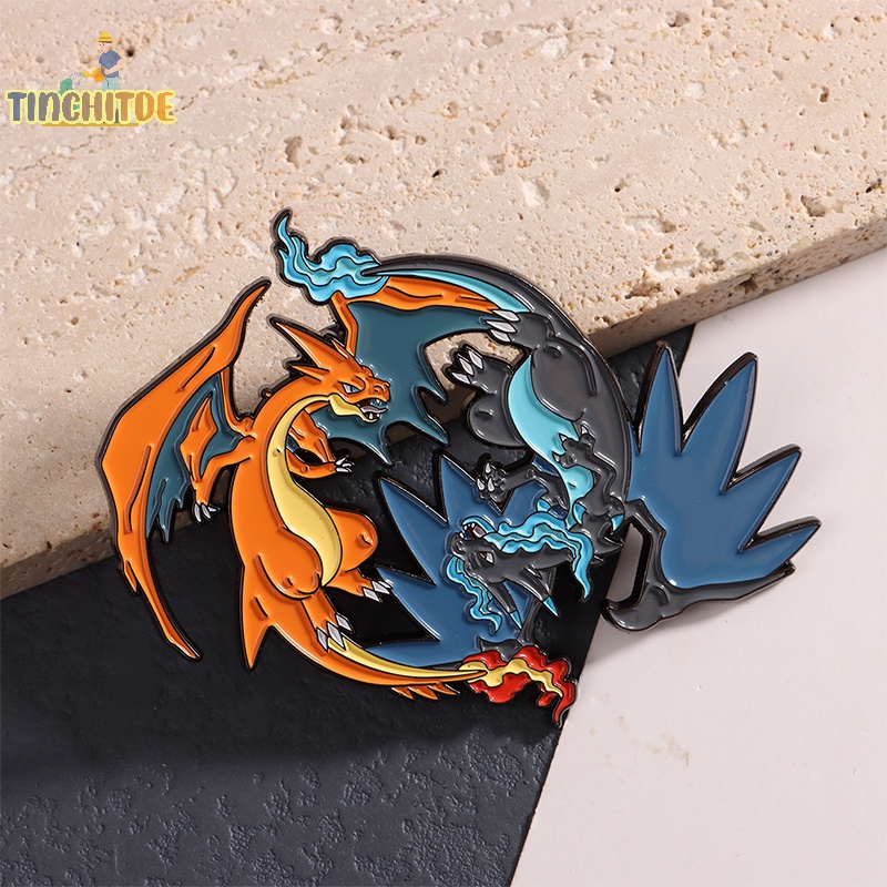 Ghim Cài Áo Kim Loại Hình pikachu Hoạt Hình Đáng Yêu  pokemon charizard rayquaza