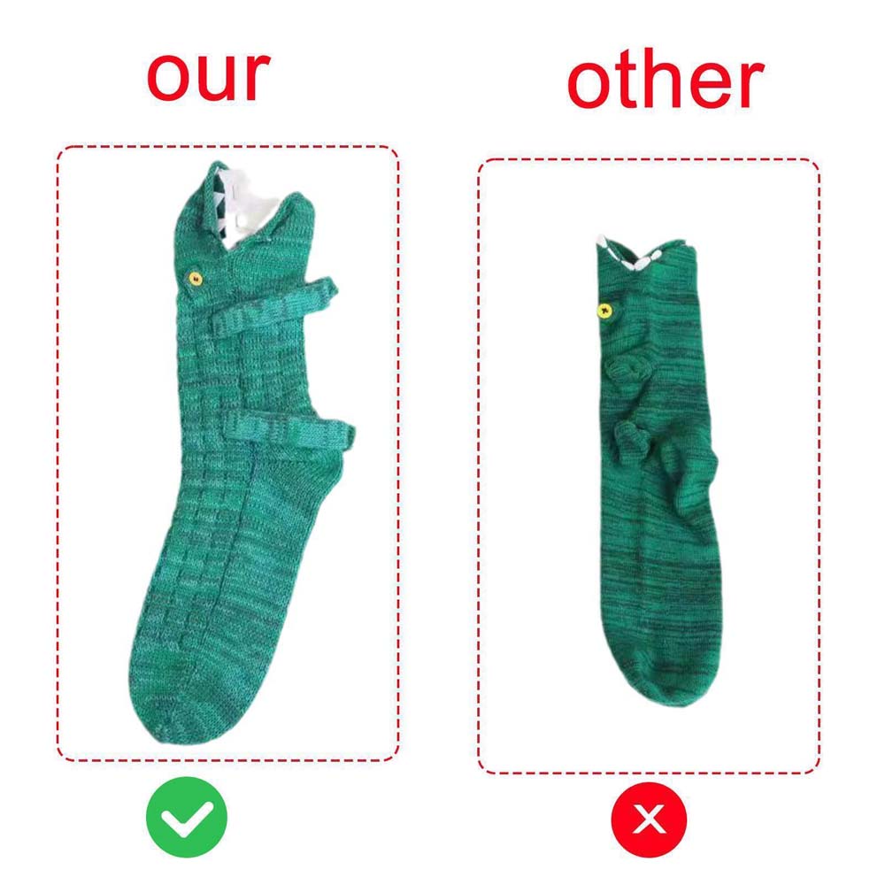 Christmas Knit Crocodile Socks Knit Animal Socks Funky Knitting Pattern Gifts