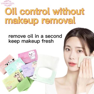 100 cái/hộp giấy thấm dầu cho da dầu giấy thấm dầu giấy dầu cho da mặt da dầu giấy thấm dầu giấy tẩy dầu mặt bạc hà livebecool