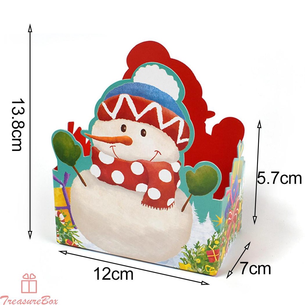 Santa Claus Theme Candy Storage Boxes Pack of 10 for Christmas Celebrations