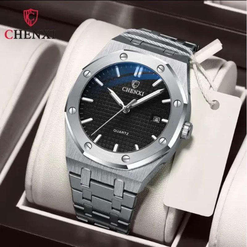 Đồng Hồ Nam Cao Cấp CHENXI X6 Kính Lồi Dây Thép Đúc