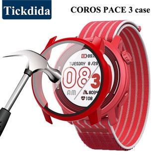Ốp kính cường lực bảo vệ toàn màn hình cho coros pace 3 / coros pace3 ốp