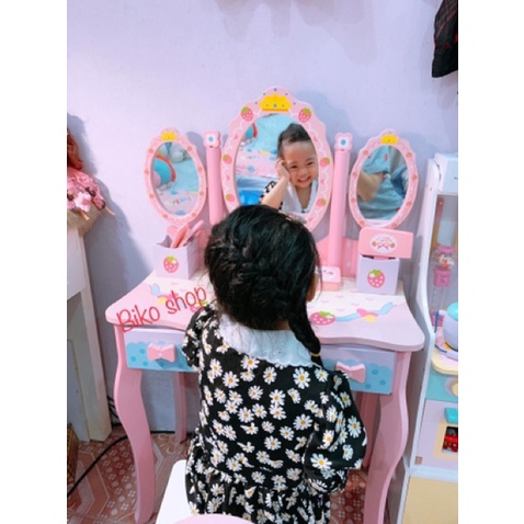 Đồ chơi bàn trang điểm bằng gỗ cỡ lớn cho bé nhiều mẫu - Biko Shop