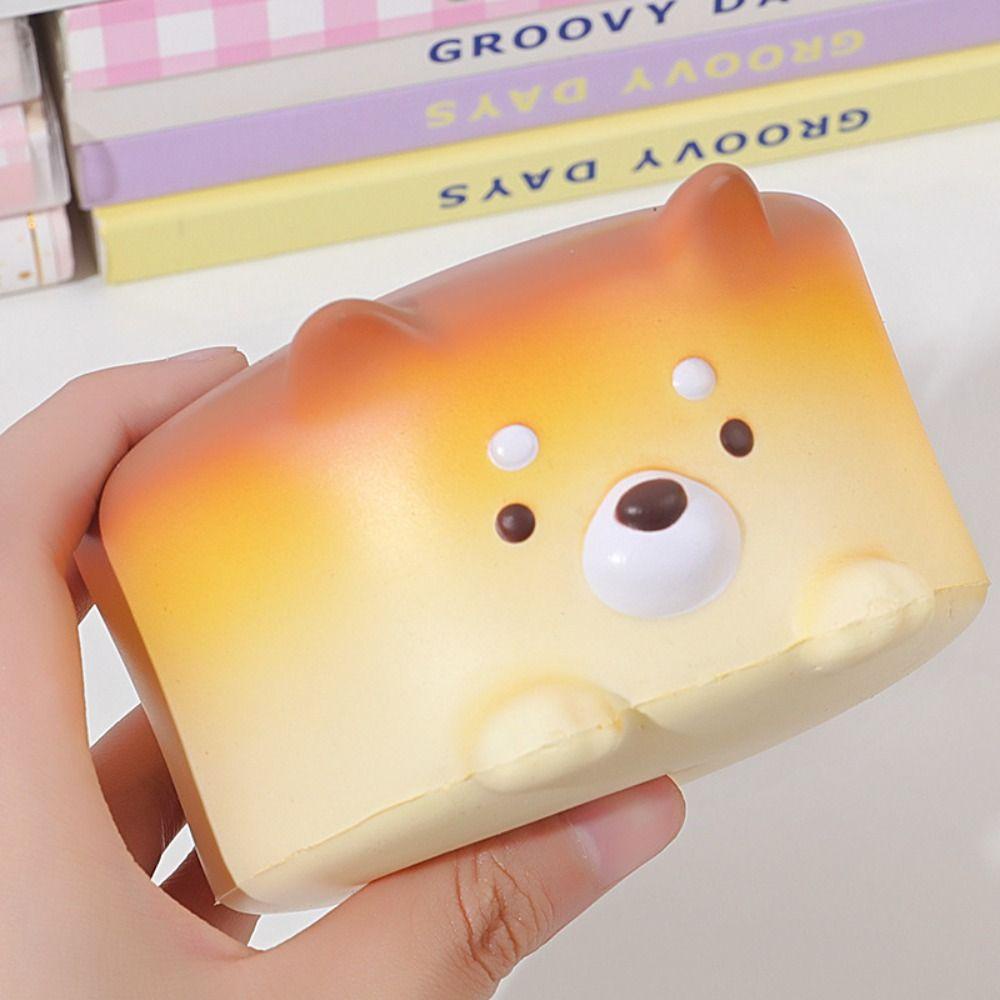 Mmluck Đồ Chơi Xốp Squishy Giảm Stress Hình Miếng Phô Mai Cún Ăn Bánh Kem Dễ Thương Cho Bé