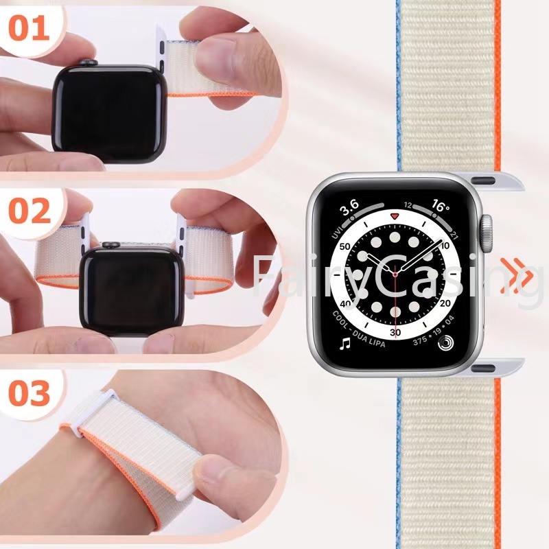 Dây Đeo nylon Cho Đồng Hồ Thông Minh apple watch ultra 49mm 44mm 45mm 42mm 41mm 40mm 38mm 44 mm iwatch serie 8 7 6 5 se 4 3