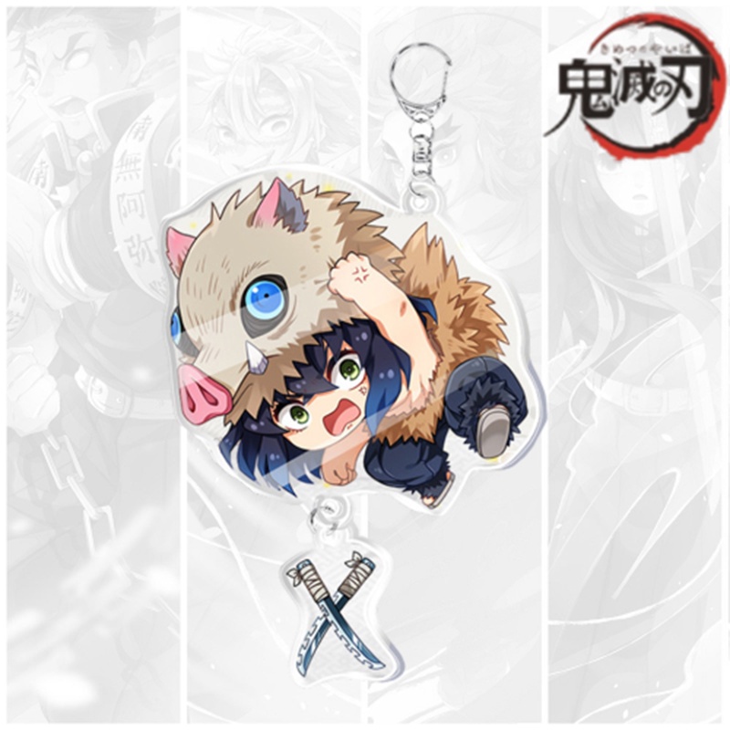 Mới Móc Khóa Nhựa Acrylic Hình Nhân Vật Anime Demon Slayer Kimetsu No Yaiba Blade of Ghost