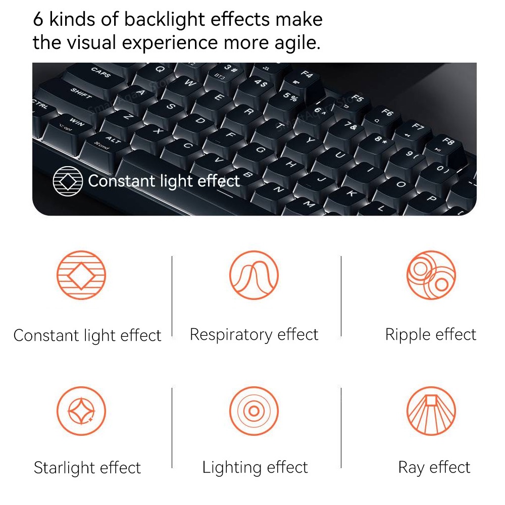 Bàn Phím Cơ xiaomi tkl 87 Phím bluetooth 2.4ghz 3 Chế Độ Dùng Để Chơi Game