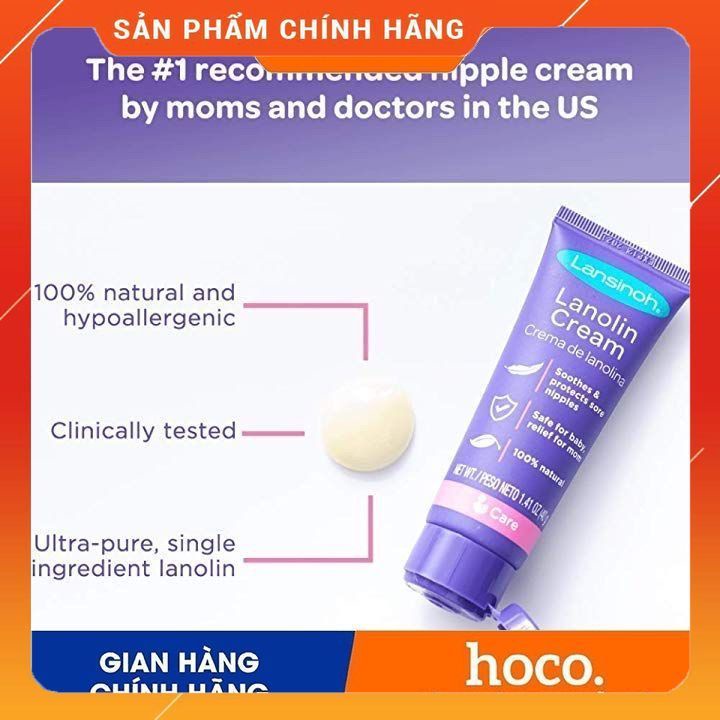 Kem bôi đầu ti, cổ gà Lansinoh Lanolin 7g