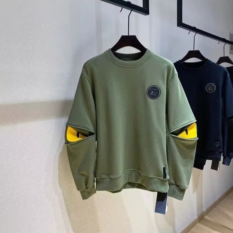 Áo Nỉ Dài Tay Cổ Tròn Phong Cách hip hop Mỹ Mới Cho Nam