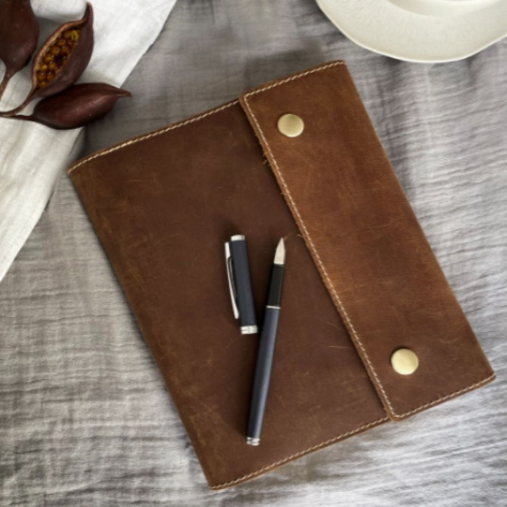 Sổ Tay a5 Bìa Da Phong Cách vintage Trọng Lượng Nhẹ Kèm 88 Tờ