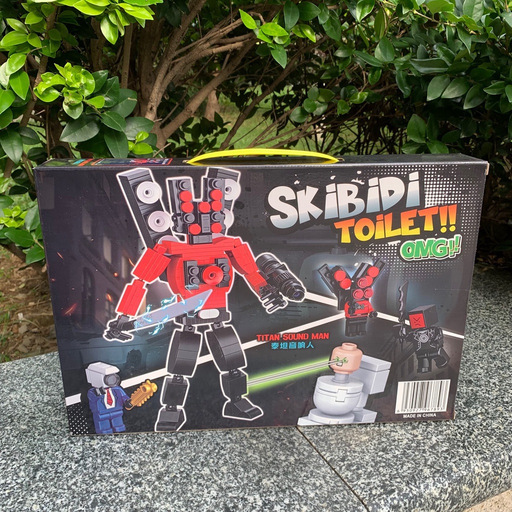 Bộ Đồ Chơi Xây Dựng Nhà Vệ Sinh Trượt Tuyết Mẫu Mới tv man / skibidi toilet / cameraman / Loa Anime, Quà Tặng Người Hâm Mộ aldult