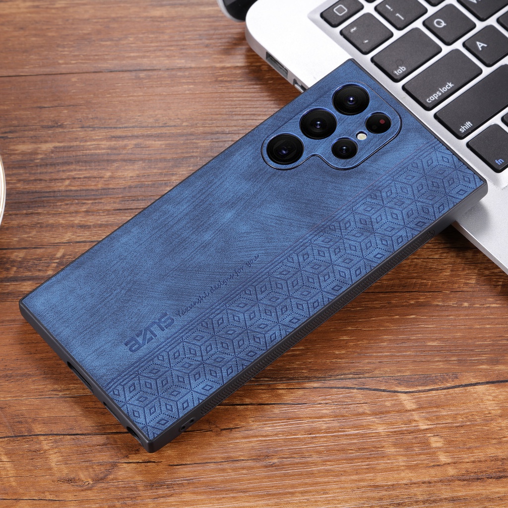 Bao Da Cho Samsung S23 Ultra S23 Plus S23FE S22 Ultra S22+ S21 Bao Da Điện Thoại Chống Dấu Vân Tay