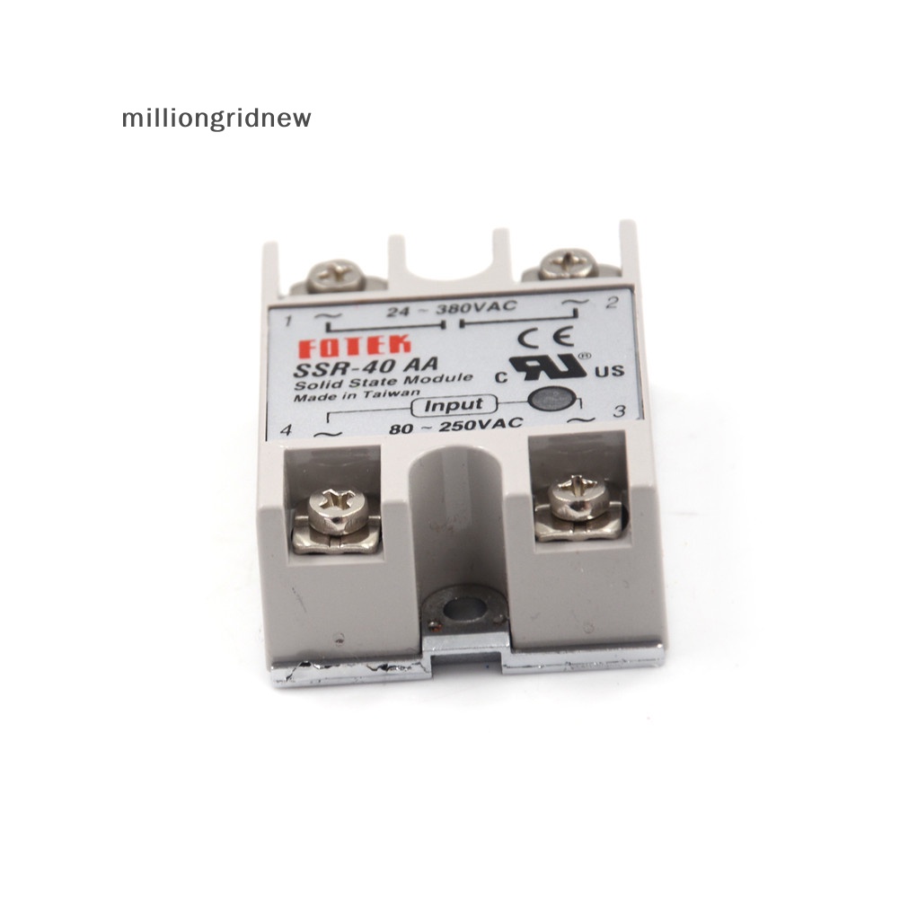 Rơ Le Trạng Thái Học Rắn ssr-40aa-h 40a 80-250v ac to 90-480v ac ssr 40aa mgn