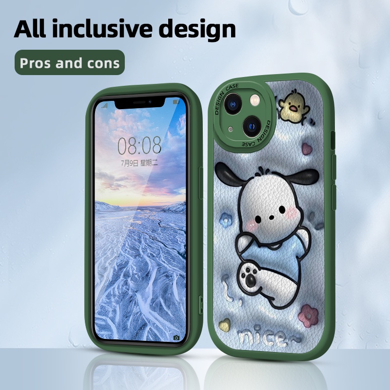 Bao Da Điện Thoại Họa Tiết Hoạt Hình 3d pochacco Cho iphone 15 pro max 15 plus 12 pro max 12 mini iphone 11 pro max Ốp