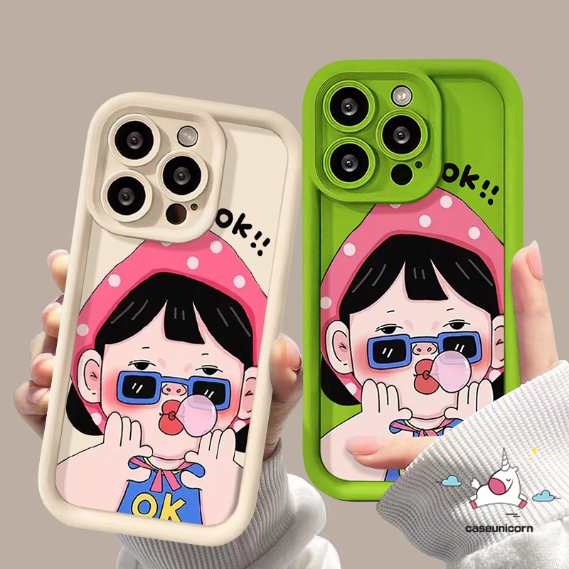 Hoạt Hình Ốp Điện Thoại silicon Mềm Hình Cô Gái Mắt Thiên Thần Cho iphone 7plus 11 15 14 13 12 pro max 15 7 6 8 6s plus x xr xs max se 2020