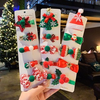 Set 5 Kẹp Tóc Hình Nón Giáng Sinh Dễ Thương