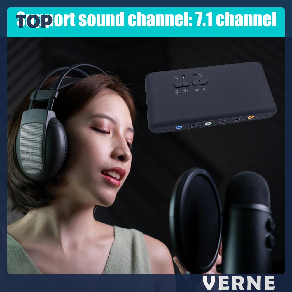 Thẻ Âm Thanh 7.1 8 Kênh usb 2.0 Chuyên Dụng Cho Loa Máy Tính