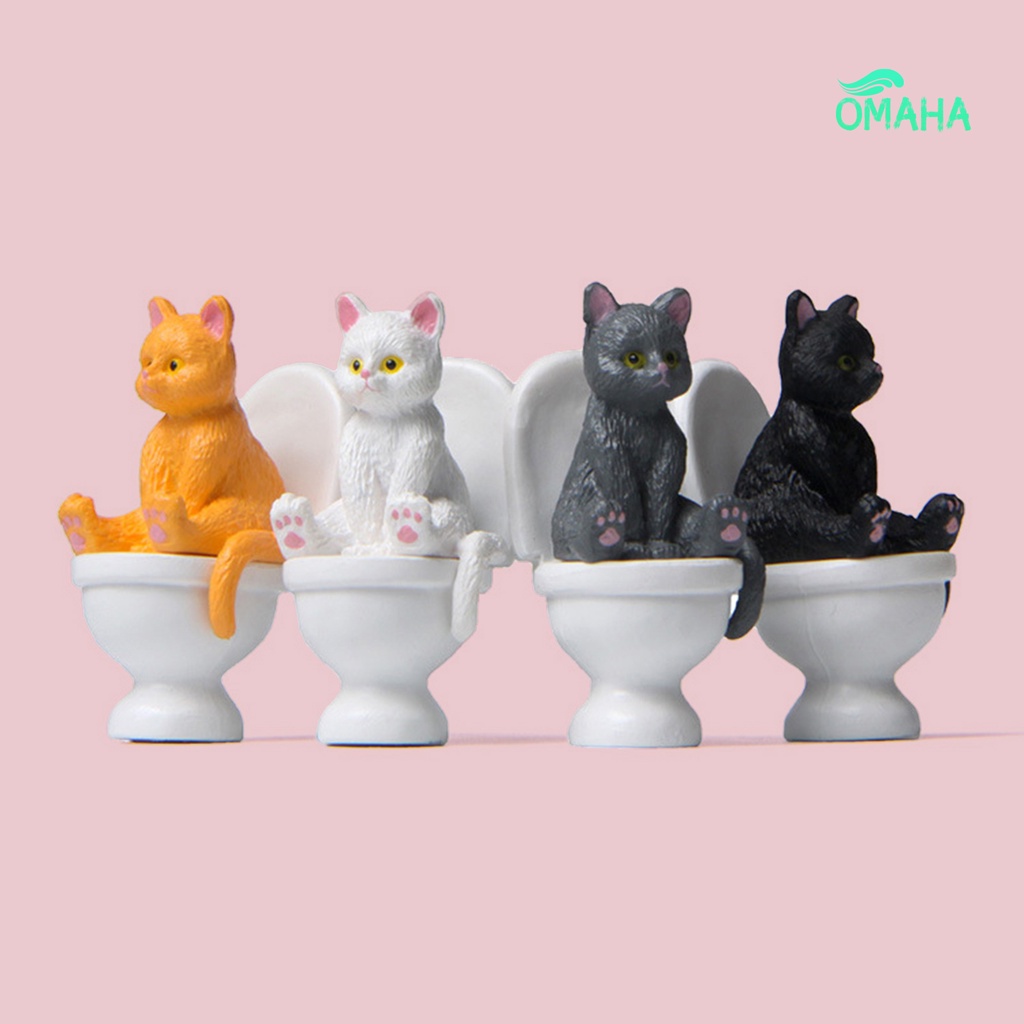 Mô Hình Chú Mèo Ngồi Mini Dễ Thương Dùng Trang Trí