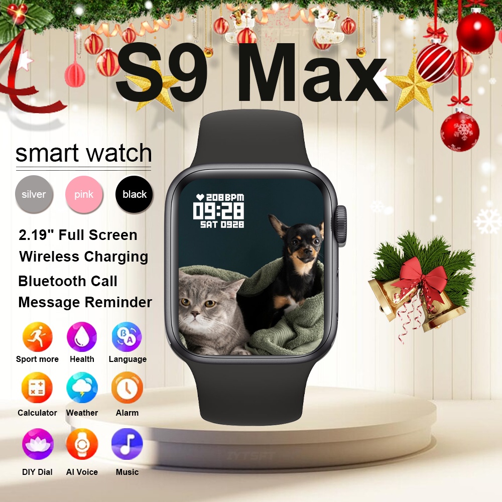 Đồng Hồ Thông Minh s9 max Kết Nối bluetooth 2.19 Màn Hình hd Cho ios android Và Phụ Kiện