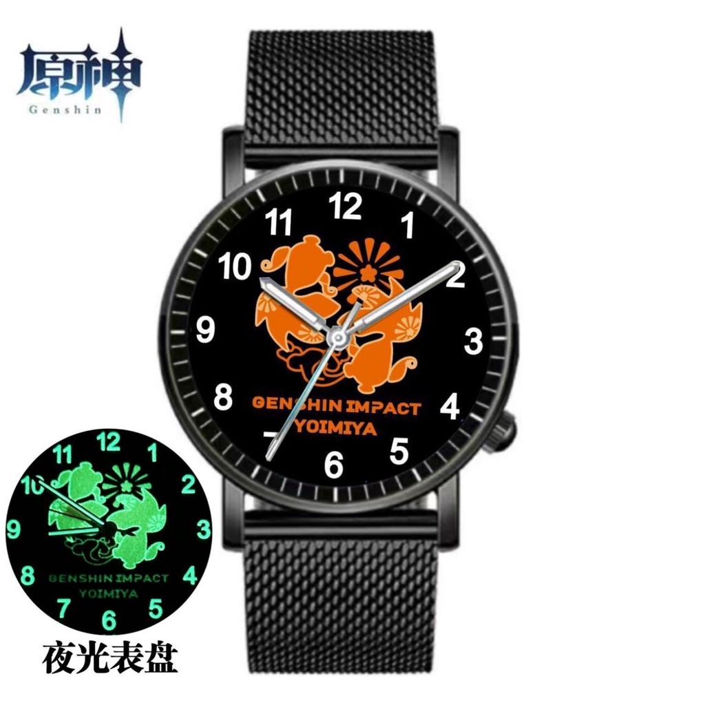 ★Genshin Impact★Ganyu Đồng Hồ Đeo Tay yoimiya Hai Chiều Chống Thấm Nước Dạ Quang Thời Trang