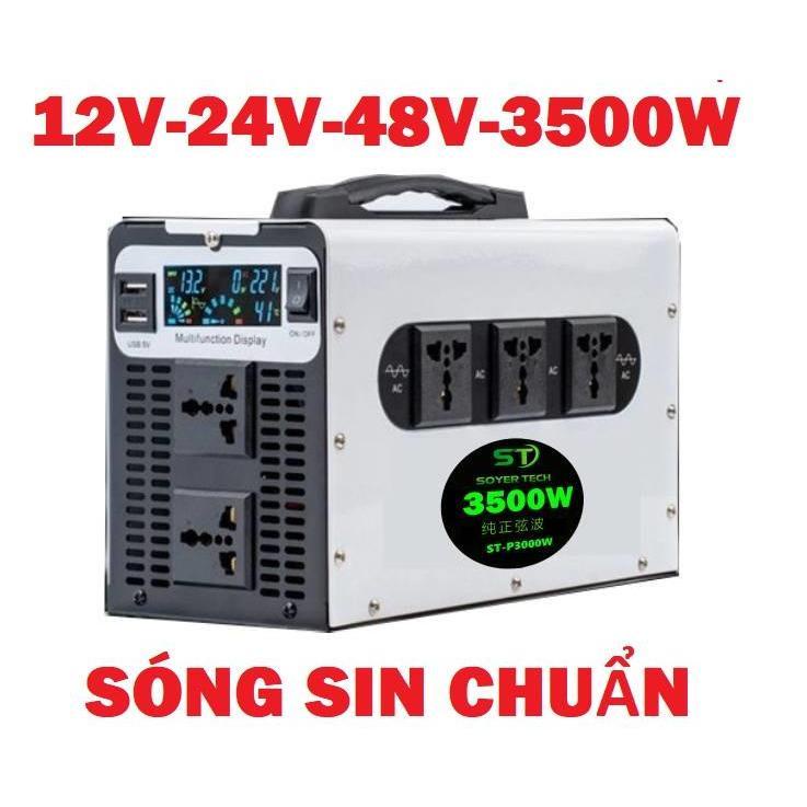 Bộ đổi điện Sin Chuẩn 12V-3500W-SOYER TECH -Bộ đổi điên 12V sang 220V Sin Chuẩn 12V- Mẫu mới  - STN-3500w