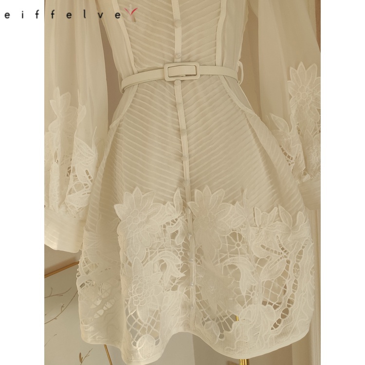 Váy Trắng Xếp Ly Dáng Dài Tan Trong Nước Phong Cách Pháp Niche 2023 Mới 1191