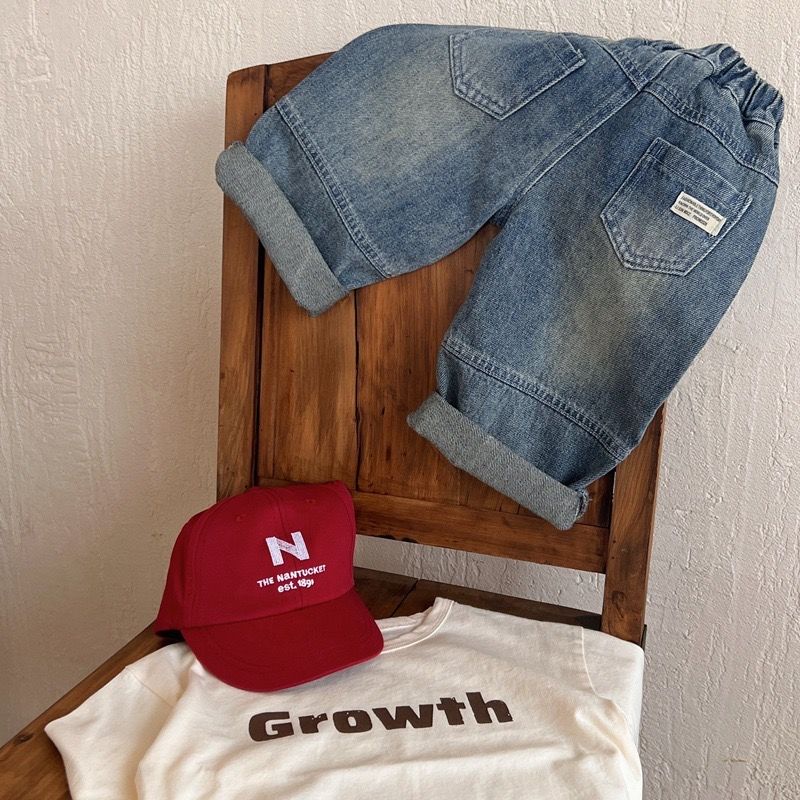 Quần Jean Dài Thời Trang Xuân Thu Cho Bé Trai Và Gái