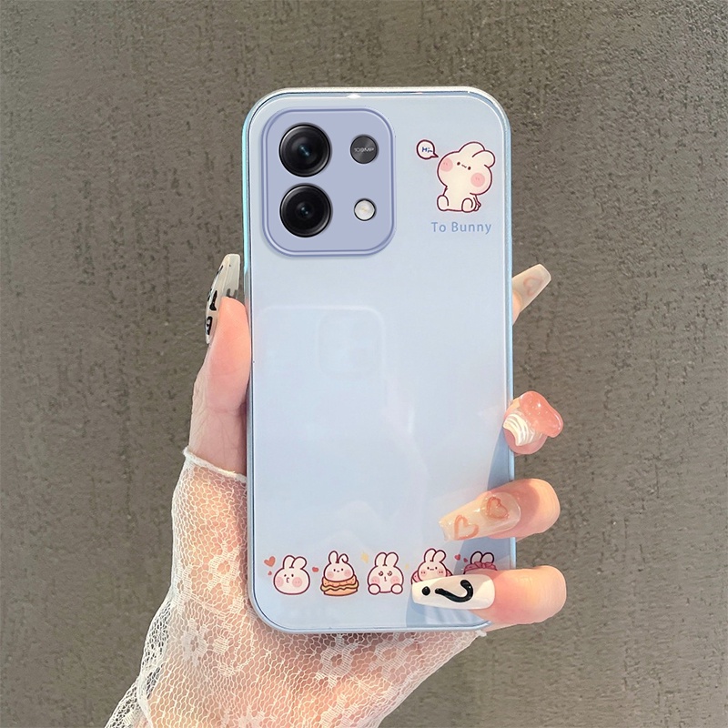 Ốp Điện Thoại Mặt Kính Viền Dẻo Họa Tiết Dễ Thương Cho xiaomi 13t pro 5g mi12t mi11lite poco f3 f5pro