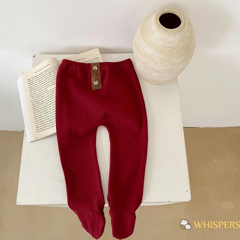 Whispers Quần Tất Lưng Thun Phối Nút Dành Cho Bé Gái 0-18 Tháng Tuổi