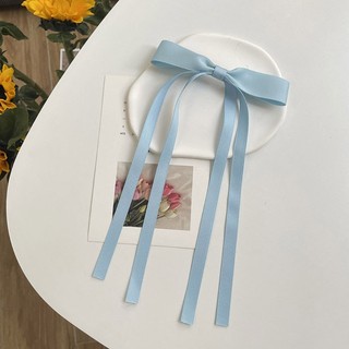 Kẹp Tóc Nơ Màu Trơn Thanh Lịch Cho Nữ