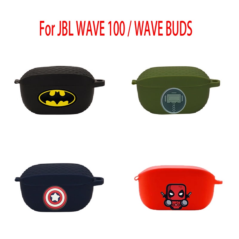 Hộp đựng tai nghe hoạt hình DIY cho JBL Wave 100TWS / Wave Buds Silicone Blutooth Earbuds Hộp sạc Vỏ