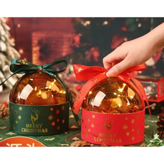 Hộp Quà Noel Trong Suốt BOBO Ball 12x12cm Có Kèm Túi Thích Hợp Làm Quà Tặng Cho Người Yêu Và Bạn Bè Mùa Giáng Sinh