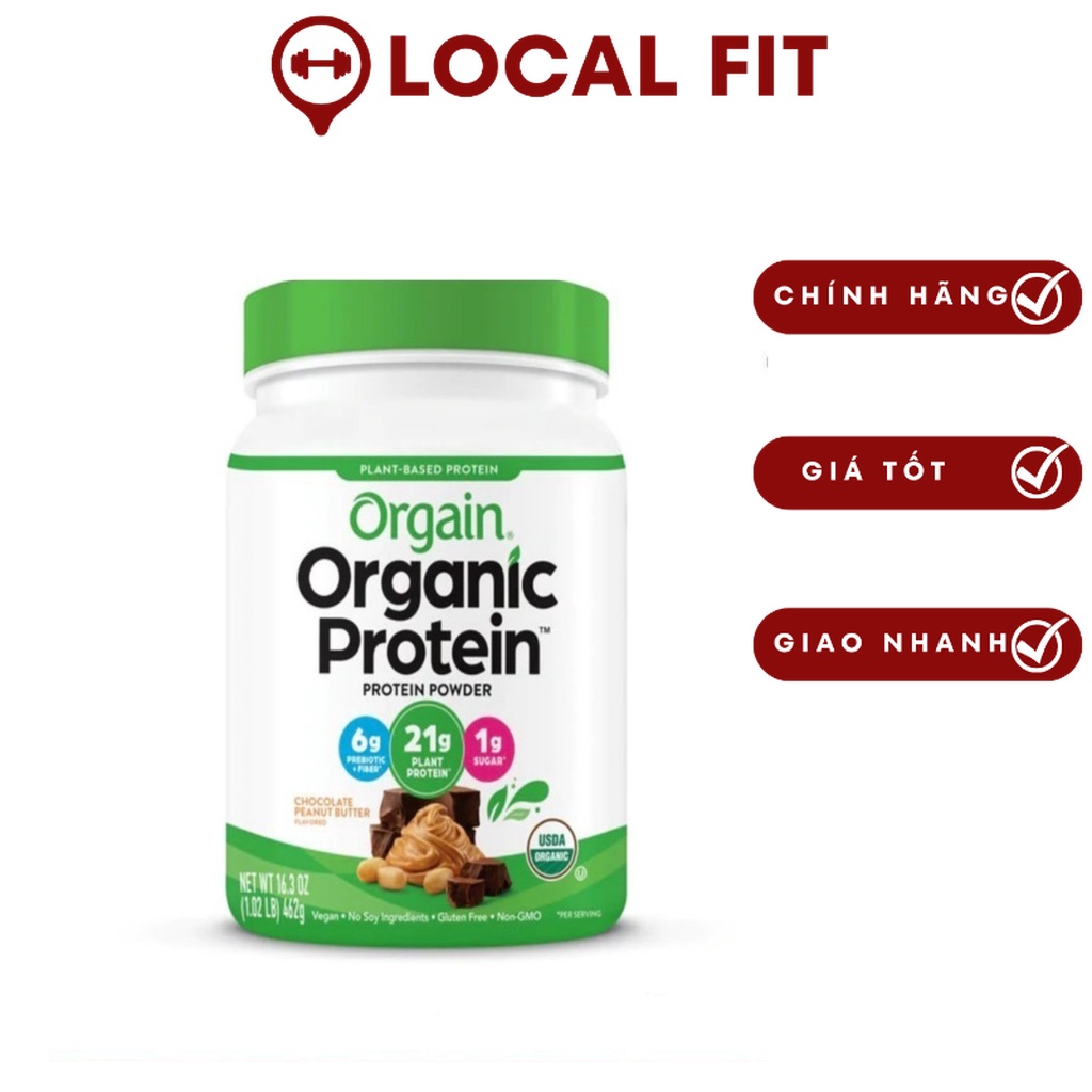 Bột Organic Protein Thực Vật Hữu Cơ Bổ Sung Đạm USA - Sữa tăng cơ, phục hồi cơ bắp, Giảm Cân tại Local Fit
