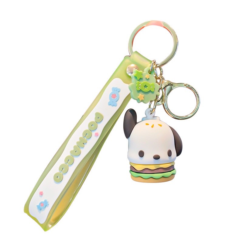 Hoạt Hình Móc Khóa Silicon Hình Mèo sanrio Xinh Xắn