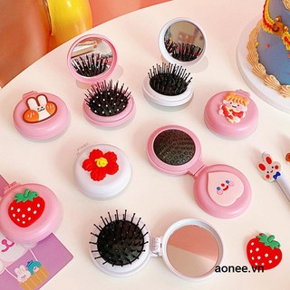 Lược Gấp Gọn Kèm Gương - aimee mini