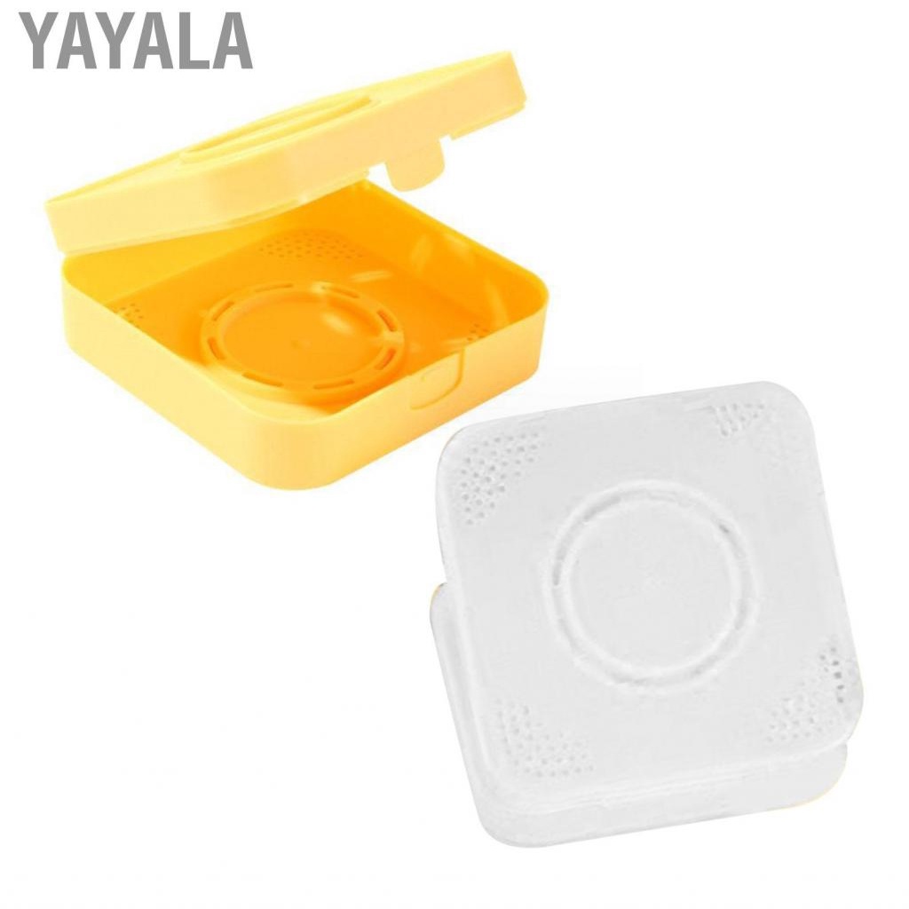 Yayala Powder Puff Holder  Makeup Storage Case Fashionable Protective PP Plastic Breathable for Home