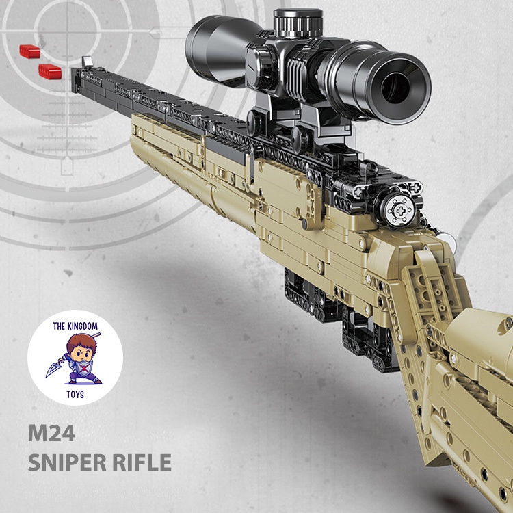 Đồ Chơi Lắp Ráp PUBG Mô Hình Súng M24 Cảnh Sát Quân Đội Free Fire CSGO XB24007Tặng ô tô