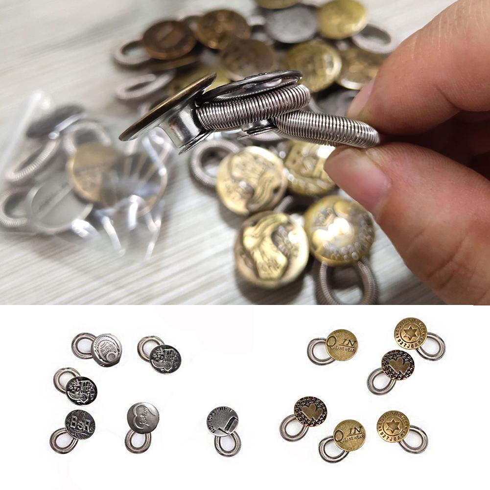 Dây Thắt Lưng Co Giãn Có Nút Kim Loại Điều Chỉnh Được Cho Quần Jean f2z0