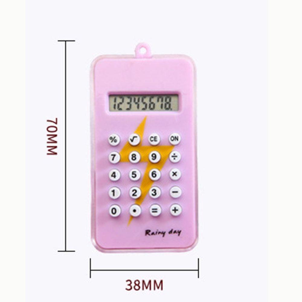 Mmluck Móc Khóa Máy Tính Bằng Nhựa 4 Màu Trong Suốt Họa Tiết Hoạt Hình Sáng Tạo