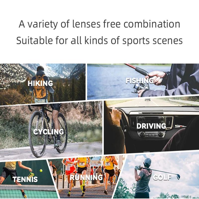 Rockbros Kính Mát Phân Cực 4lenses Thể Thao Ngoài Trời Cho Nam Và Nữ