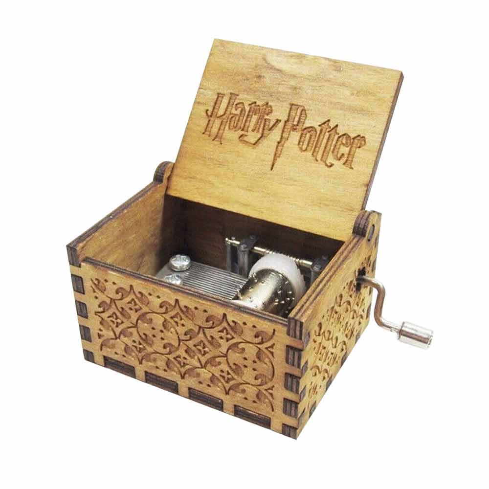 Harry Potter handmade wooden hand-cranked music box