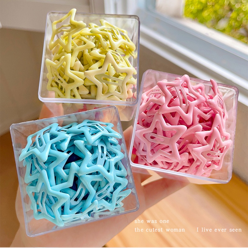 Set 21 Kẹp Tóc Ngôi Sao Dễ Thương Phong Cách Hàn Quốc y2k Cho Bé