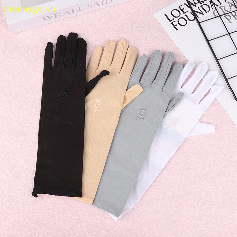 1 Đôi Găng Tay Lái Xe Chống Tia uv Thoáng Khí Cho Nữ vn