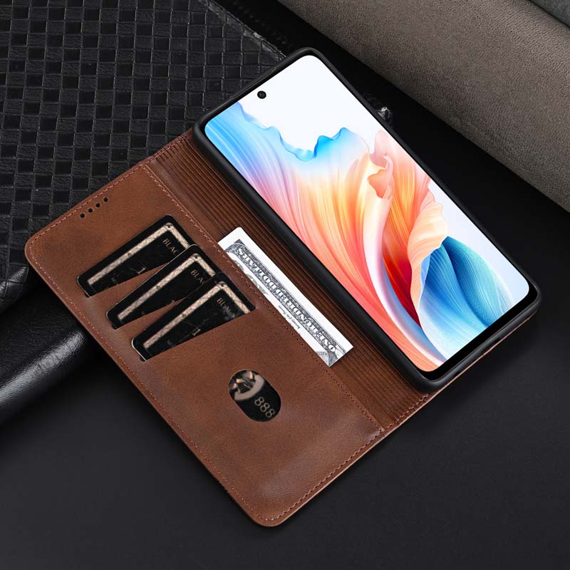 Bao Da pu Điện Thoại Nắp Lật Nam Châm Kiêm Ví OPPO A79 5G A2 Pro A91 A92 A93s A53s A72 A35 A15 A15s case a2pro cover