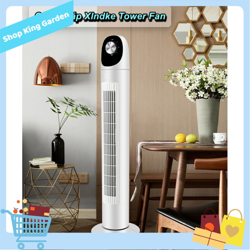 [HCM] - Quạt Tháp Xlndke Tower Fan Công Suất 45W , 3 Cấp Độ Thổi - King Garden