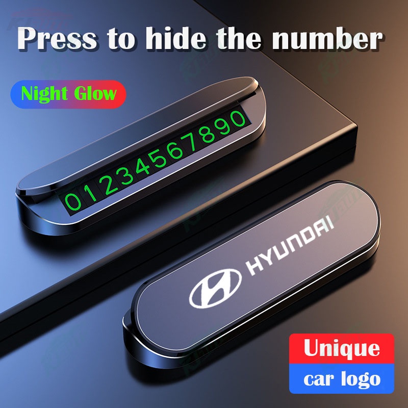 Hyundai Biển Số Đậu Xe Ẩn Màu Dạ Quang Trang Trí Nội Thất Xe Hơi hb20 creta tucson ioniq 5 palisade santa fe i10 accent avante