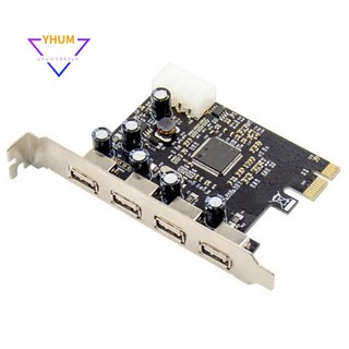 Thẻ mở rộng 4 cổng usb 2.0 pcie 480mbps hỗ trợ usb1.1 mcs9990 cho windows 7 / xp