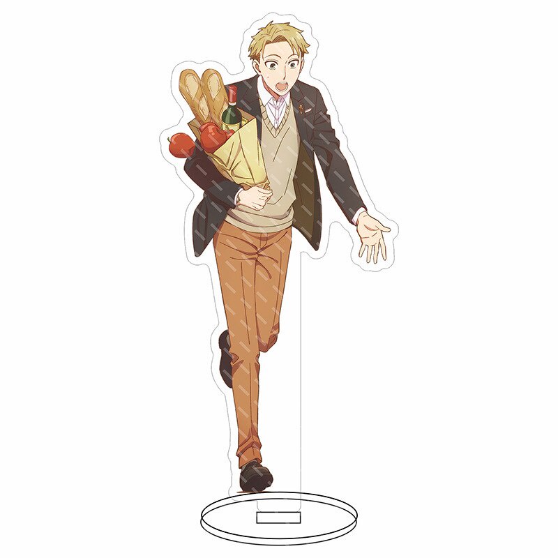 Mô hình Standee Japan Anime Spy X Family Anya Loid Yor Spy Family 15cm Acrylic decor góc học tập để bàn làm việc 15cm